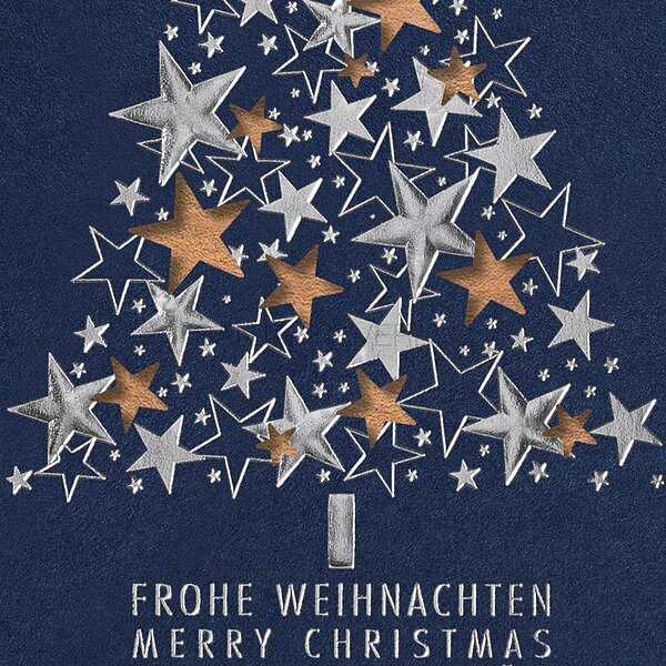 Bild 2 - Funkelnde Sterne kupferglanz (internationale Weihnachtsw�nsche)