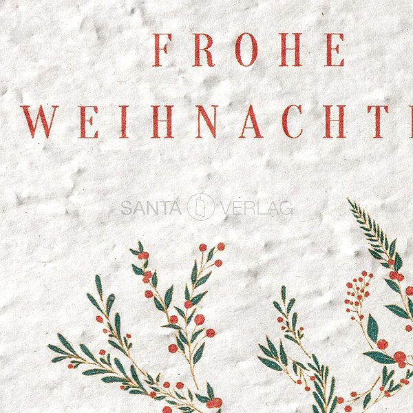 Bild 2 - Gr�ner Hirsch (Samenpapier Weihnachtskarte)