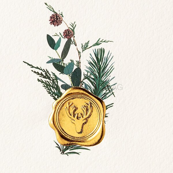 Bild 2 - Hirschsiegel (gesch�ftliche Weihnachtskarte)