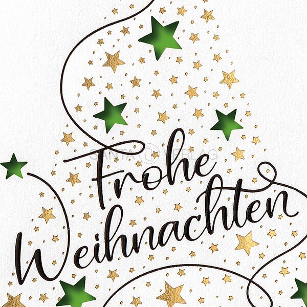 Bild 2 - Gestanzte Sterne (gesch�ftliche Weihnachtskarte)