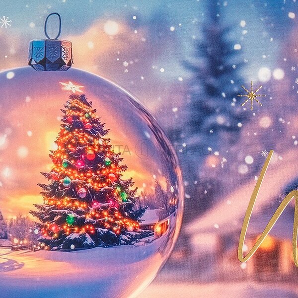 Bild 2 - Schneekugel (internationale Weihnachtskarte)