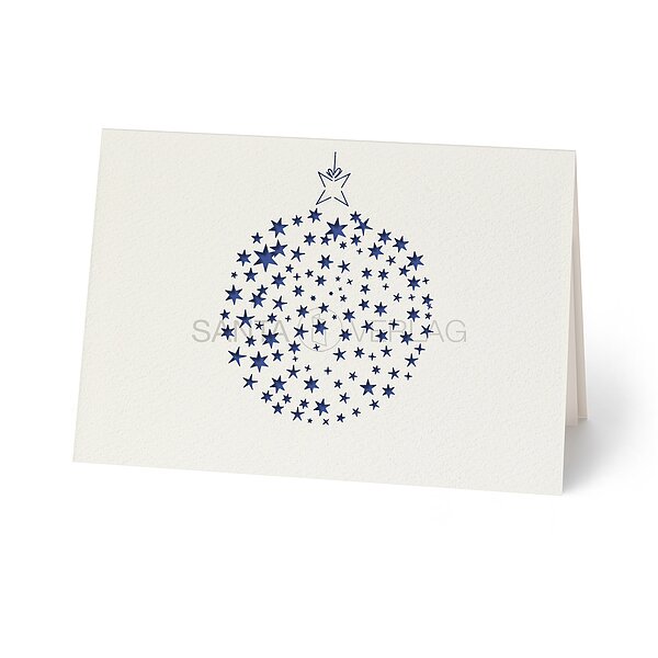 Bild 1 - Sternenkugel blau (stilvolle Weihnachtskarten)