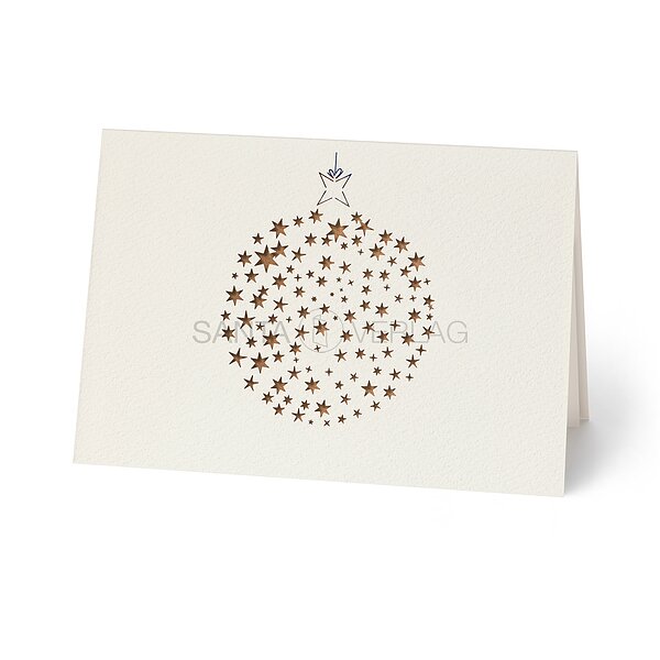 Bild 1 - Sternenkugel kupferglanz (stilvolle Weihnachtskarten)