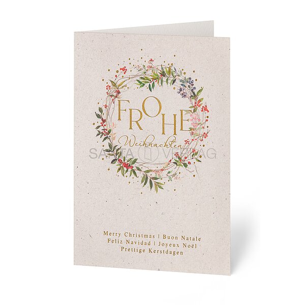 Bild 1 - Beerenkranz (internationale Weihnachtsw�nsche)