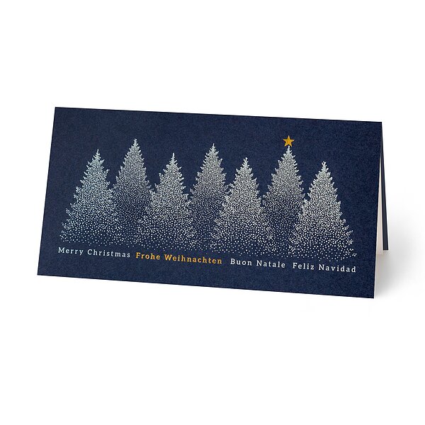 Bild 1 - Verschneite Tannen (gesch�ftliche Weihnachtsgr��e)