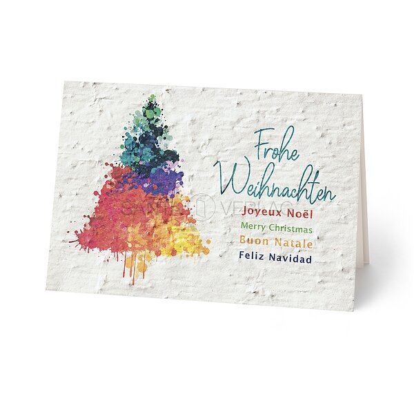 Bild 1 - Multicolor (Samenpapier Weihnachtskarte)