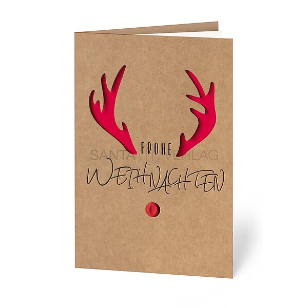 Bild 1 - Rote Elchnase (internationale Weihnachtsw�nsche)