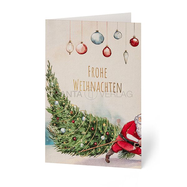 Bild 1 - Weihnachtsmann in Aktion (Spendenweihnachtskarte �sterreichsische Krebshilfe)