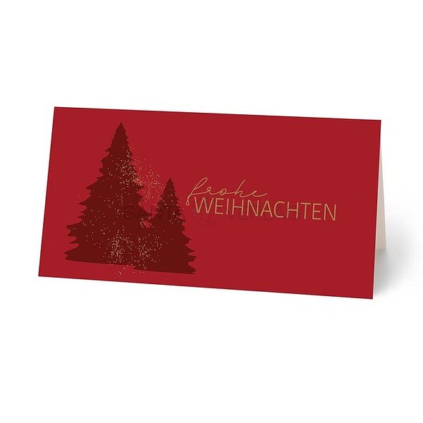 Bild 1 - Weihnachtskarte mit Goldveredelung, hochwertiges Feinpapier matt inkl. Kuvert