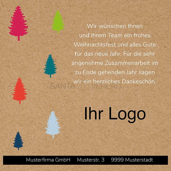 Bild 1 - Elektronische Weihnachtskarte Kraftpapier