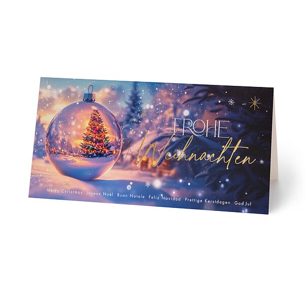Bild 1 - Schneekugel (internationale Weihnachtskarte)