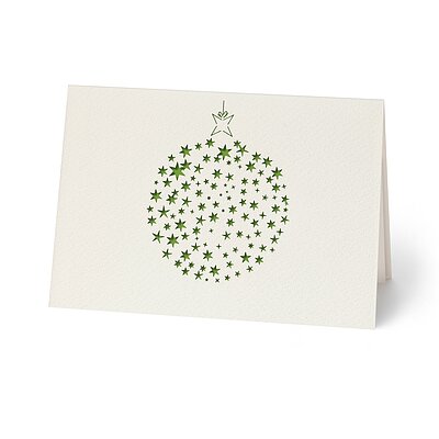 Sternenkugel hellgr�n (stilvolle Weihnachtskarten)