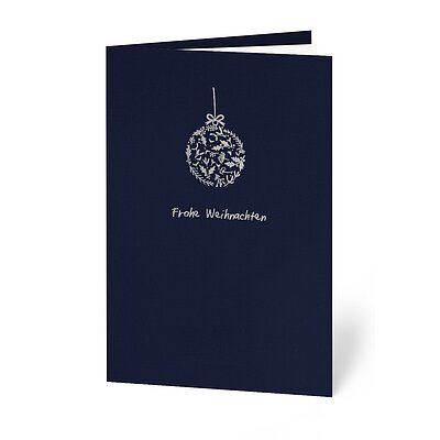Silberkugel (stilvolle Weihnachtskarten)
