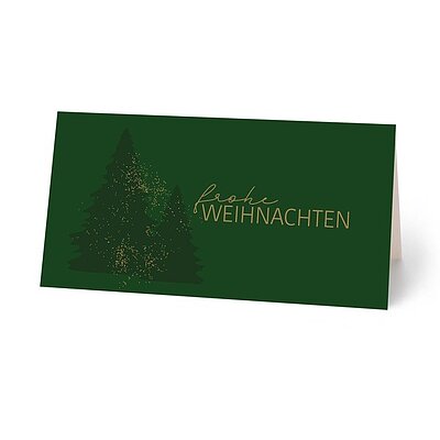 Weihnachtskarte mit Goldveredelung, hochwertiges Feinpapier matt inkl. Kuvert