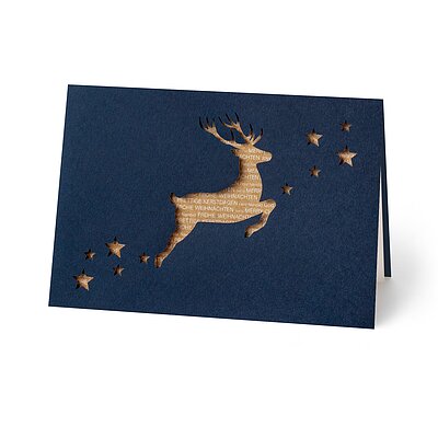 Hirschsprung (stilvolle Weihnachtskarten)